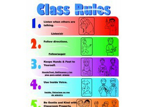 Visual Classroom Rules Poster American Sign Language 