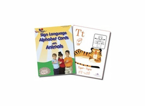 Alphabet  Sign Language Animal Cards