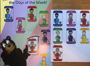 Days of the Week Poster and Card Matching Game